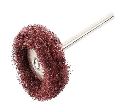 Brosse abrasive pour perceuse avec roue de polissage en fibre tige 3mm pour verre et métal 40pcs