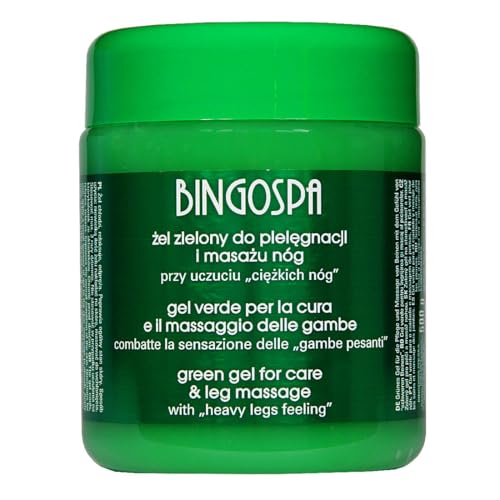 Green Gel para piernas pesadas, venas varicosas, vasos frágiles 500ml BINGOSPA