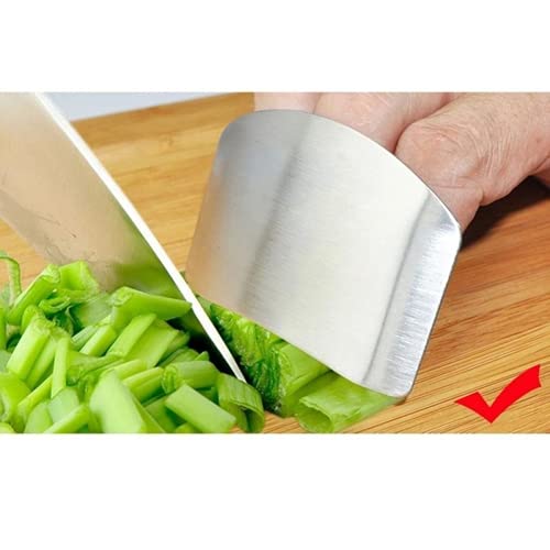 Ogquaton 1 peça protetor de mão de aço inoxidável dedo corte vegetal protetor de mão utensílios de c