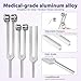 Tuning Forks for Healing Set (128HZ, 256HZ, 512HZ),Tuning Fork with Reflex Hammer 3-Piece Tuning Forks Perfect for Healing, Chakra, Sound Therapy, Keep Body, Mind and Spirit in Perfect Harmony