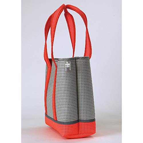 Time-Concept-EVA-Resin-Lightweight-Mesh-Shape-Tote-Bag-Neon-Orange-With-Reflective-Tape-Travel-Beach-Carry-On 41s7oE+5THL