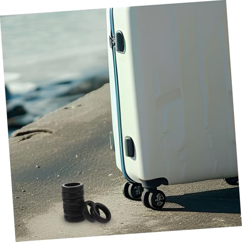 GALPADA 8pcs Luggage Wheel Protectors Silicone Noise Reduction Covers for Suitcase Wheels for Travel Accessories Stylish Scratch-resistant Design4