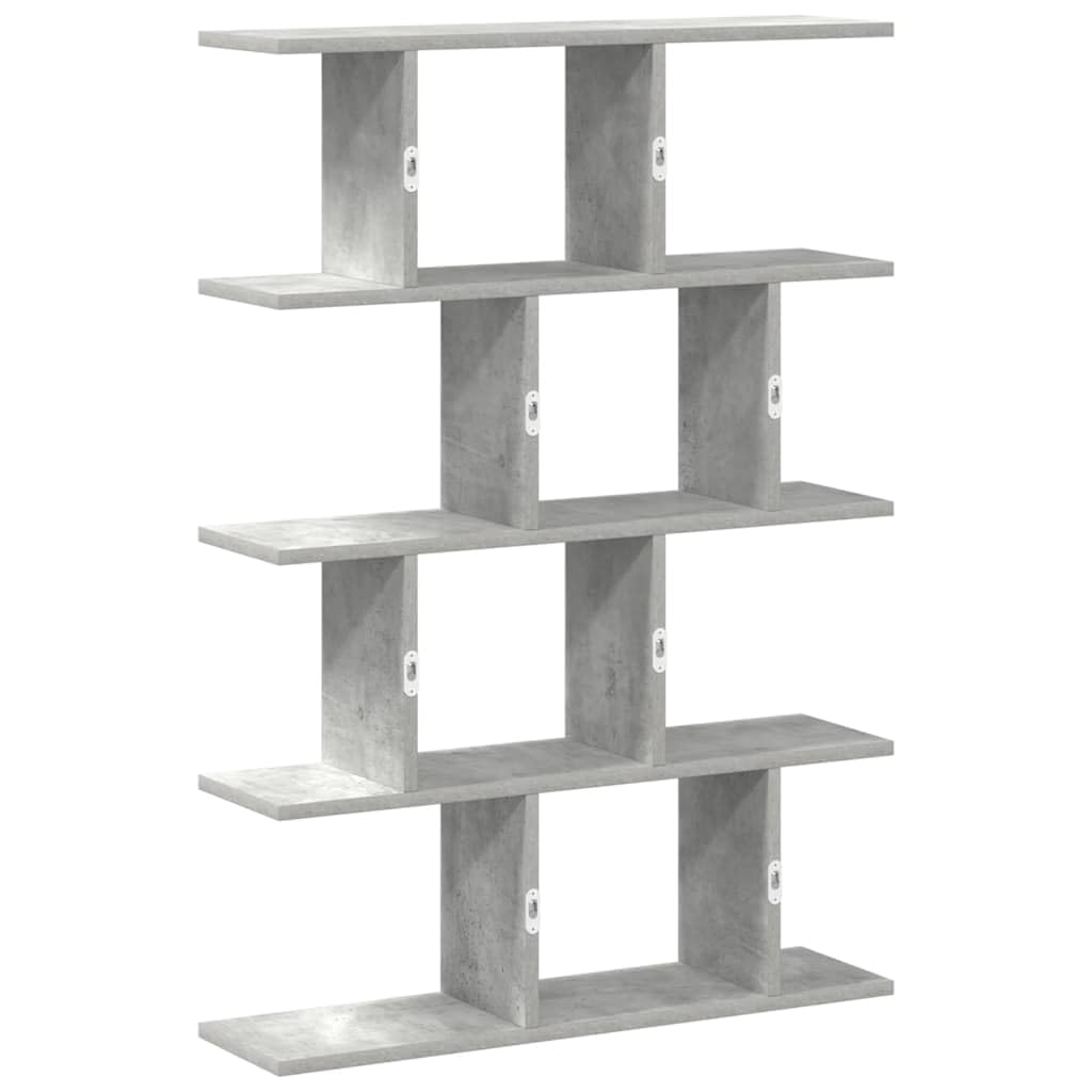 Estantería de pared (15 compartimentos), color gris | Diseño flotante, fácil de limpiar, multifuncional para sala de estar dormitorio