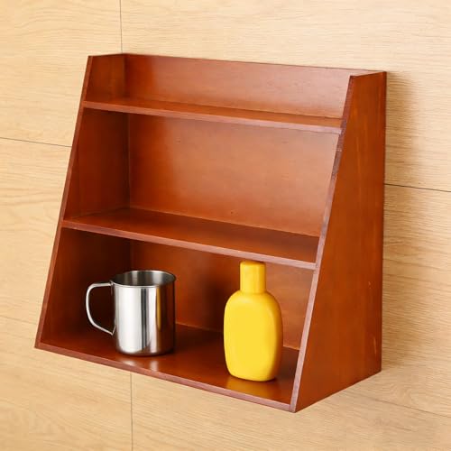 Présentoir bois vintage 3 niveaux Dpofirs avec support mural intégré