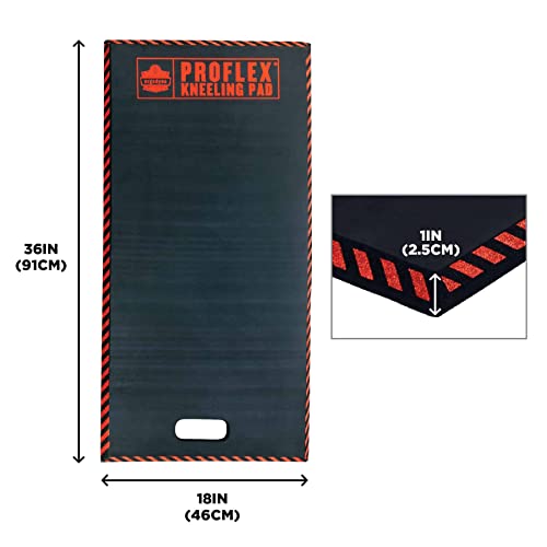 Image of Ergodyne ProFlex 390 Kneeling Pad, Foam Knee Cushion, Water Resistant Kneeling Mat, 18 inch x 36 inch x 1 inch, Black, XL