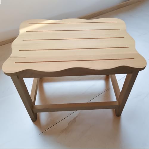 Toddler Step Stool, Solid Wood Step Stool Foot Stool, Portable Step Ladder with Non-Slip Surface, Natural Color, Suitable for Bathroom Living Room Bedroom Setup(Natural Color)
