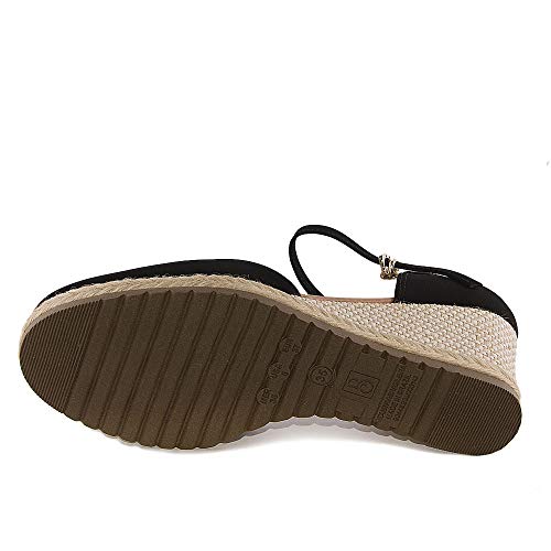 SANDÁLIA FEMININA BEBECE ESPADRILLE REF: T5814695 NOBUCK-TECIDO LINHO