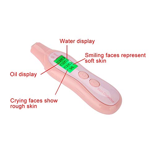 Image of LCD Digital Skin Analyzer, Moisture Water Oil Monitor for Skin Care, High Sensitive Facial Skin Tester USB Digital Measuring Device for Home Traveling Beauty Salon SPA
