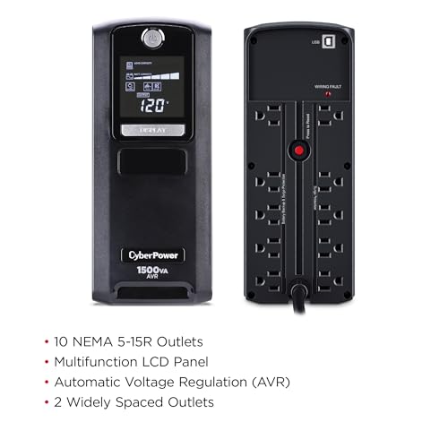 Image of CyberPower CP1500GAVR Line‑Interactive UPS Battery Backup