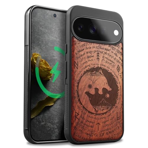 Coque Pixel 11 Bois Loup du Soleil pour vos randonnées et quotidien connecté