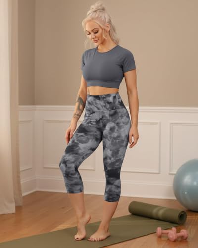 Image of TNNZEET High Waisted Leggings for Women - No See Through Tummy Control Cycling Workout Yoga Pants with Pockets Reg & Plus