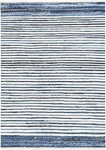 RAJRANG Cotton Chindi Rag Rug Blue For Home & Living Room, 91x61cm