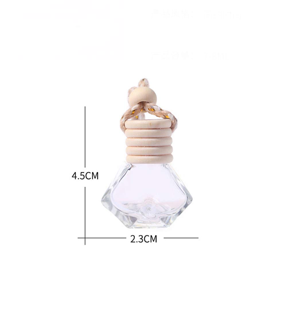 10 Pcs Car Air Freshener Perfume Bottle Aromatherapy Fragrance Essential Oil Diffuser Hanging Perfume Pendant Auto Ornaments Decor Accessories