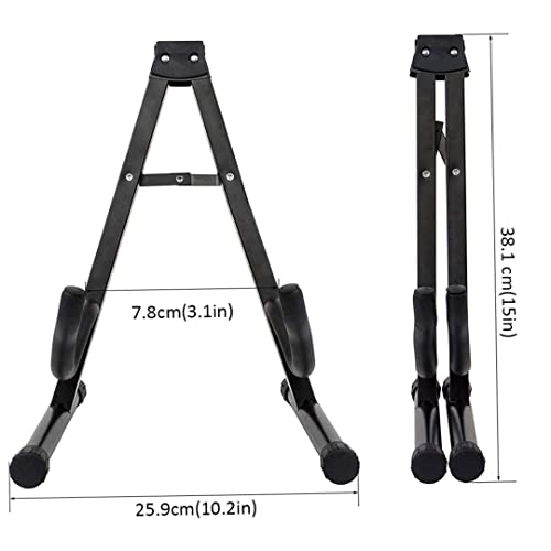 Stand de guitare universel pliant un cadre en fer noir portable portable ajusté pour le support de guitare de guitare de… - Les Beatles, Paul McCartney, John Lennon, RIngo Starr, George Harrison Stand de guitare universel pliant un cadre en fer noir portable portable ajusté pour le support de guitare de guitare de… – Image 4