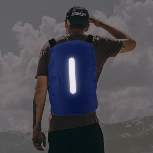 M METERXITY Backpack Rain Cover - Waterproof Lightweight Cover with Vertical Reflective Strap, Apply to Cycling/Mountain Climbing (75-85L, XXL, Navy Blue)