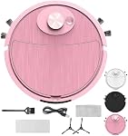 Mini Robot Vacuum for Car, Automatic Mini Car Robot Vacuum Cleaner, 3 in 1 Rechargeable Sweeping Robots, Compact Cleaner Machine Multiple Cleaning Modes for Home Office Floor (Pink)