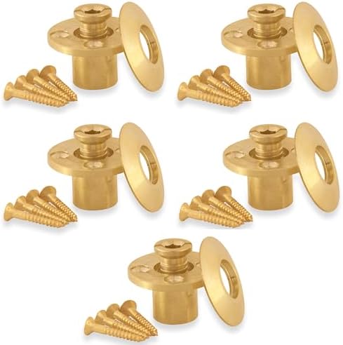 10-Pack Brass Pool Cover Anchors - Universal 3/4-Inch For Concrete, Inground Pool Safety Cover