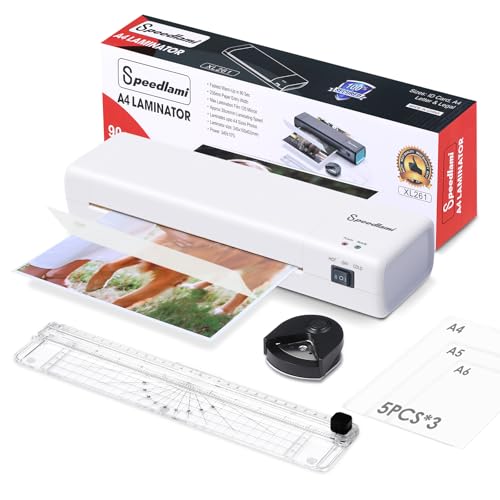 90 Seconds Fast preheat,SpeedLami 4 in 1 Laminator Machine,Home laminator,A4