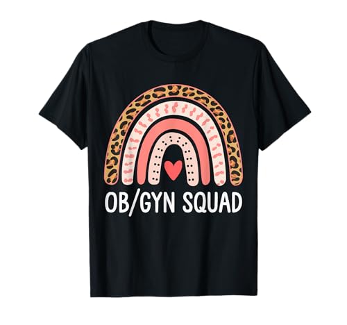 Funny OBGYN Nurse Squad Leopard Parto y Enfermería de parto Camiseta
