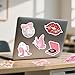 50PCS Coquette Stickers Pink Aesthetic Sticker Pack Cute Bow Tie Decals for Girls Pink Decal for Laptop Vinyl Waterproof Stickers Aesthetic Sticker