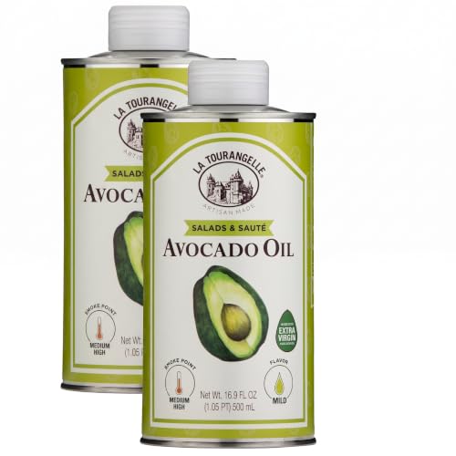 La Tourangelle Avocado Oil 16.9 Fl Oz, All-Natural, Artisanal, Great for Salads, Fruit, Fish or Vegetables, Buttery Flavor (Pack of 2)