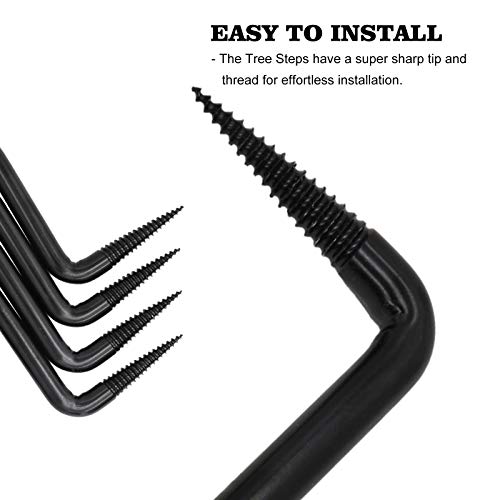 Leimo Kparts 4 Inch Screw-In Tree Steps For Hunting, Can Hold Up To 705 Lbs Fits Climbing To Tree Stands, With Slip-Resistant Knurling Pattern (8Pack) #TOP3