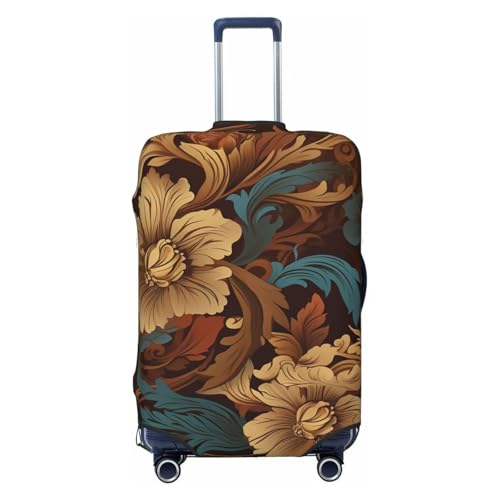 Travel Luggage Cover Anti-Scratch Suitcase Cover Protector Elastic Thicken Luggage Protector Washable Baggage Covers Set of ornate floral Suitcase Sleeve Fit 18-32 Inch Luggage Medium