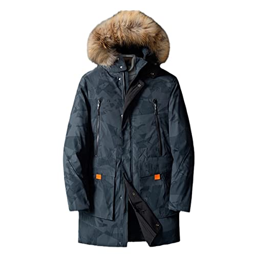 Manteau chaud à capuche homme veste d'hiver en duvet imperméable coupe-vent