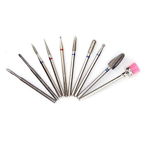 Nail Drill Bit Set, Nail Grinding Tool, Safe Different Shapes Wear-Resistant Durable for Men Grinding Nail Nail Care Tool Women(Grinding Head Set BH-07)