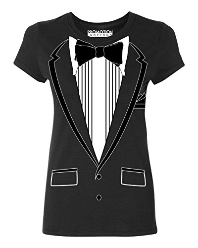Promotion & Beyond Tuxedo (Black) with Pocket Square Ceremony Women's T-Shirt, XL, Black Promotion & Beyond Tuxedo (Black) with Pocket Square Ceremony Women's T-Shirt, XL, Black