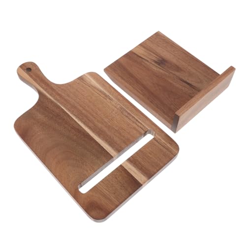 SOLUSTRE Cookbook Stand for Kitchen Wooden Recipe Book Holder Wall-Mounted Menu Racks Countertop Decor