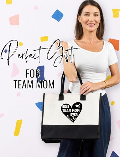 Bolso Tote de Lona Team Mom con Cierre Superior y Correa miniatura 4