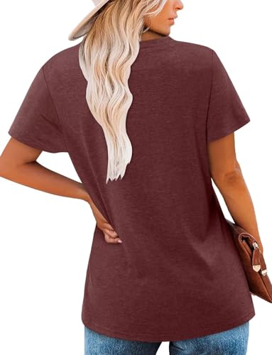 KISSMODA Summer Short Sleeve T Shirt Loose Fit Casual Dressy Women Top 2025 Trendy Ladies Fashion Blouses(S-3XL)