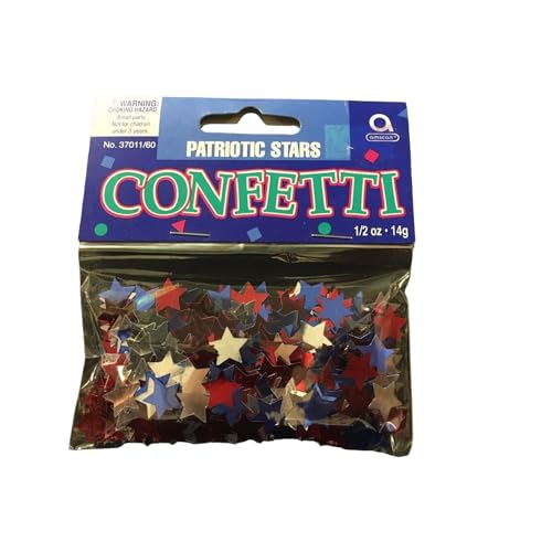 Confettis de table étoiles Tricolore à l'unité pour décoration de fête