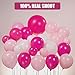 Hot Pink Princess Balloon Arch Kit with Rose Red, Light Pink, Matte White Balloons, Silver Disco Ball, Bows and Crown for Girl Summer Birthday, Coquette Party, Ballerina,Graduation, Baby Shower Decor