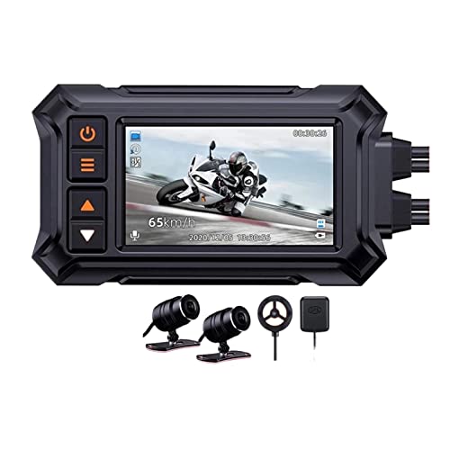 Dashcam para motocicleta con GPS integrado y doble lente impermeable para máxima seguridad vial 2