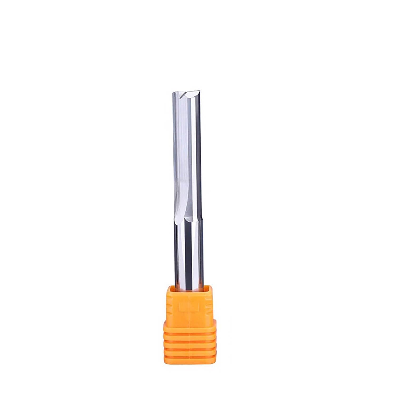 10 Uds 3.175 4 6mm vástago cortador de grabado CNC dos brocas for ranuradora rectas for fresas de carburo de madera herramientas de fresado de corte(6X28x55)