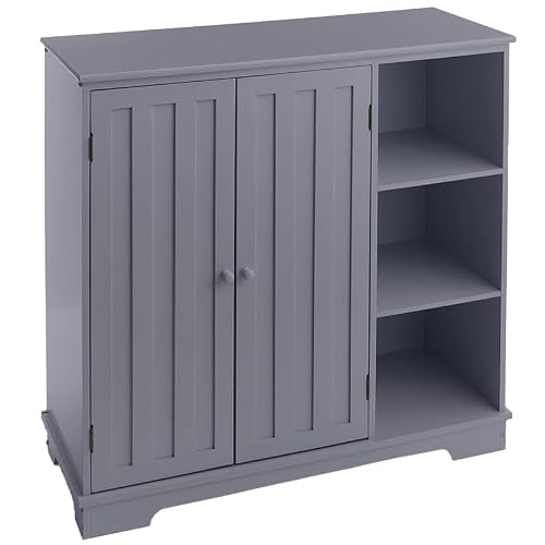 The Lakeside Collection Beadboard Wooden Storage Cabinets 30" H or Set of 3 Baskets - Gray Storage Unit