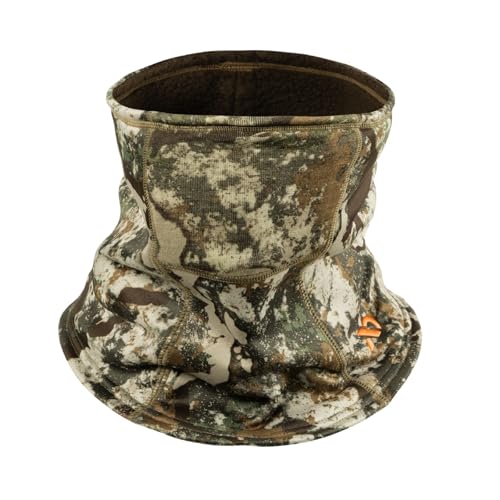 First Lite Tundra Cold Weather Neck Gaiter - Heavyweight Merino Wool Camo Hunting Face Mask