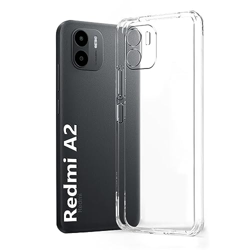 Image of Fashionury Crystal Clear Case for Redmi A2 | Yellowing Resistance | Transparent TPU Silicone | Raised Camera Lips | Slim Transparent Cover