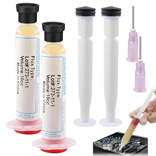 IWIDYA 2 unidades Estaño para soldar electrónica sin plomo – Flux para soldar estaño –10g Pasta soldar estaño, fácil aplicación, 271º, Pasta de soldadura electrónica(A)
