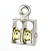 Aexit 13mm Diameter Material Handling Stainless Steel Double Sheave Fixed Eye Snatch Blocks Rope Pulley