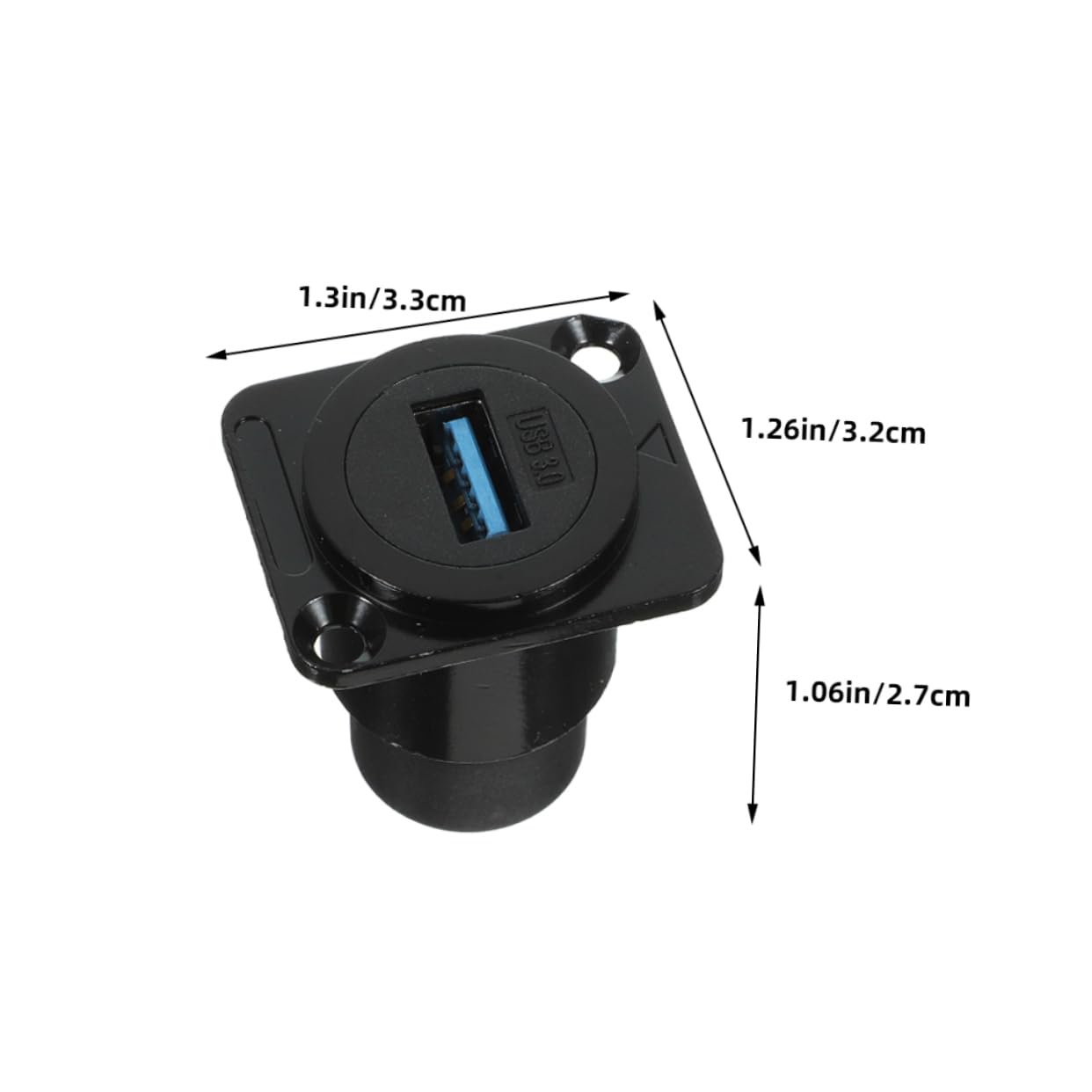 NUOBESTY 2pcs Panel Mount USB Connector Fixed Vertical Mount Socket for Data Connection Dual USB Female Adapter Compatible Various Devices Like Computers and Printers