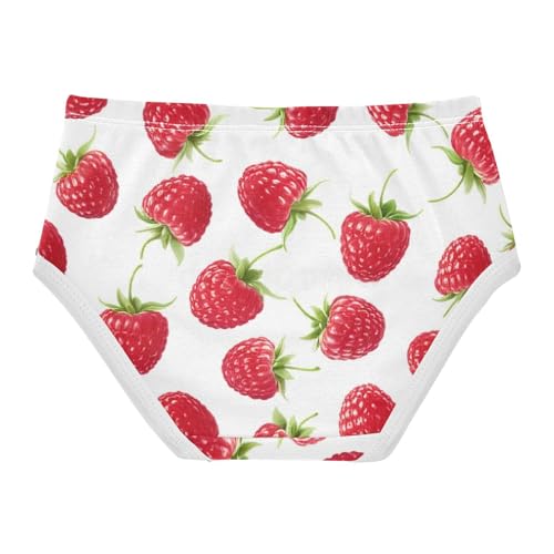 Wild Strawberry Pink White Little Girl Panties Girls Underwear Toddler Cotton Animal Kids Briefs Undies 2t2