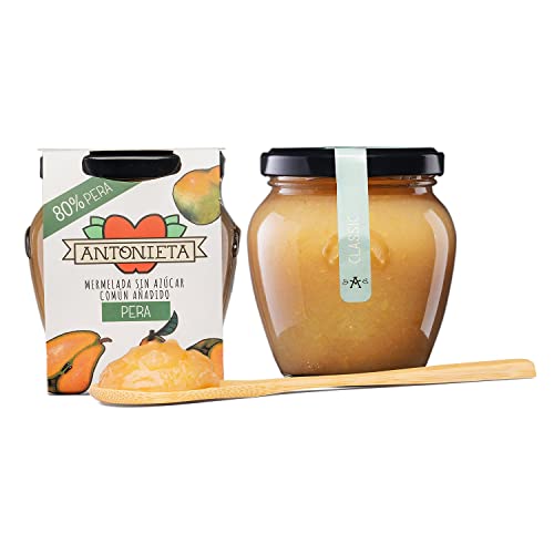 Mermelada Pera - 100% Natural y Artesanal - Fruta de Producción Propia y Hecha a Mano - Sin Azúcares Añadidos - Hecho en España - 230 G