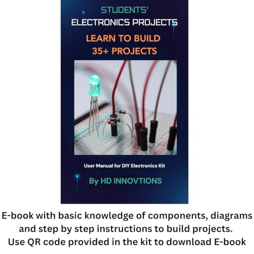 Image of HD INNOVATIONS Basic Electronics & Uno R3 SMD Starter Kit for Students | 60+ Projects | 2 E-Books | Virtual Simulation to Real-World projects | Compatible with Arduino IDE and Block-based coding