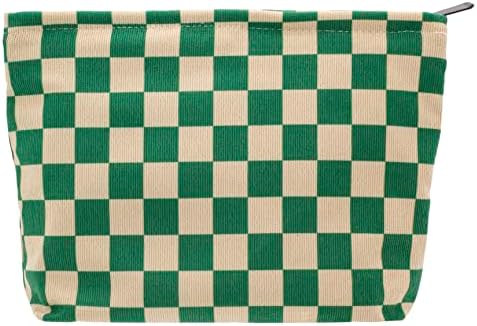 PAZIMIIK Makeup Bag Large Zipper Corduroy Make Up Pouch for Purse...