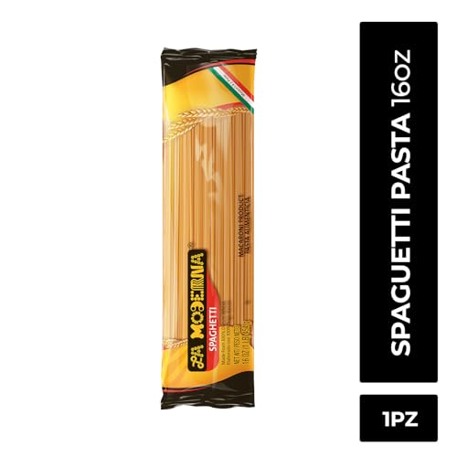 Image of LA MODERNA,Spaghetti Pasta 16 oz, Made with Durum Wheat Semolina, Enriched with Iron & B Vitamins-| Non-GMO-| Kosher-, Pantry Essential, (Pack of 5)