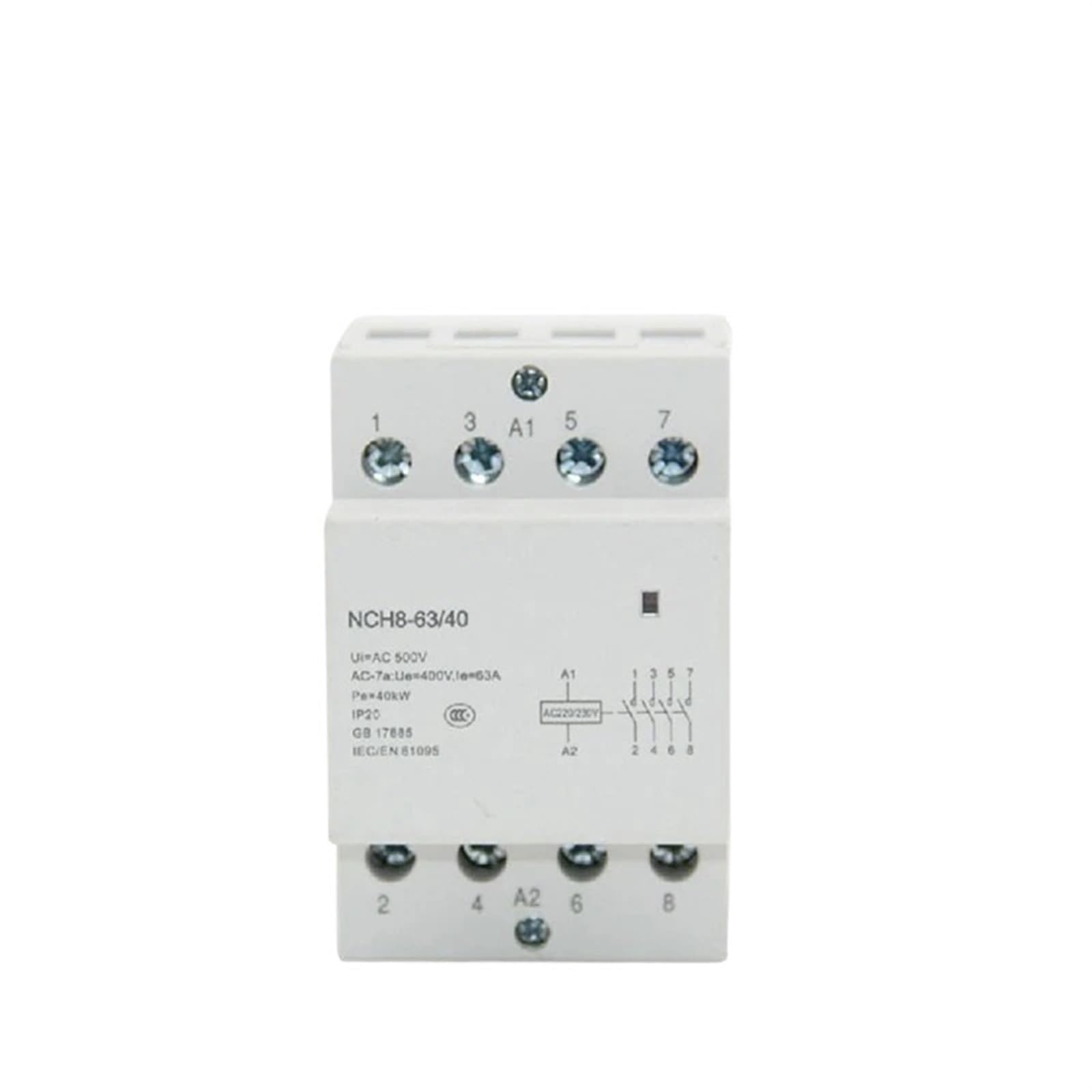 Contacteur NCH8-25A 2NC silencieux pour coupure automatique AC