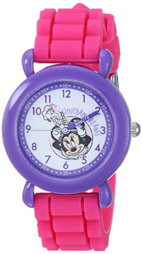 Disney Minnie Mouse Kids' WDS000753 Minnie Mouse Analog Display Analog Quartz Pink Watch